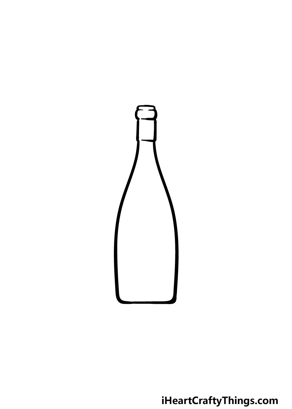 Bottle Wine Drawing Picture