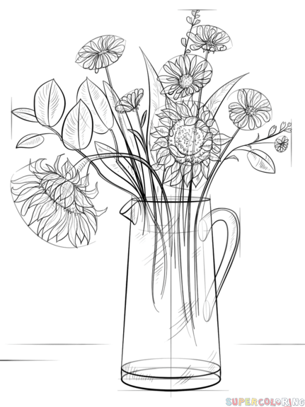 Bouquet Flower Drawing