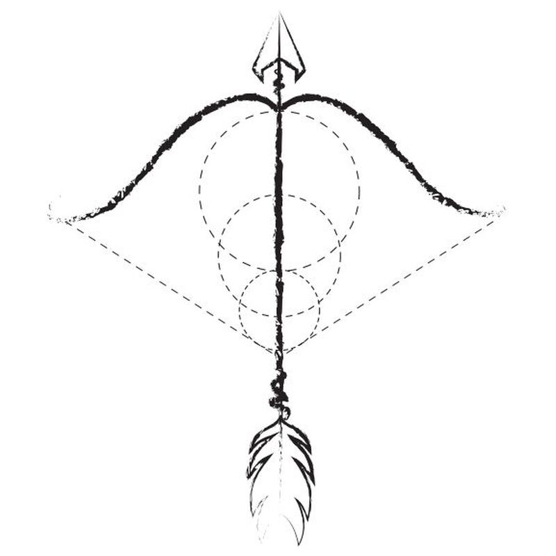 Bow and Arrow Drawing Image