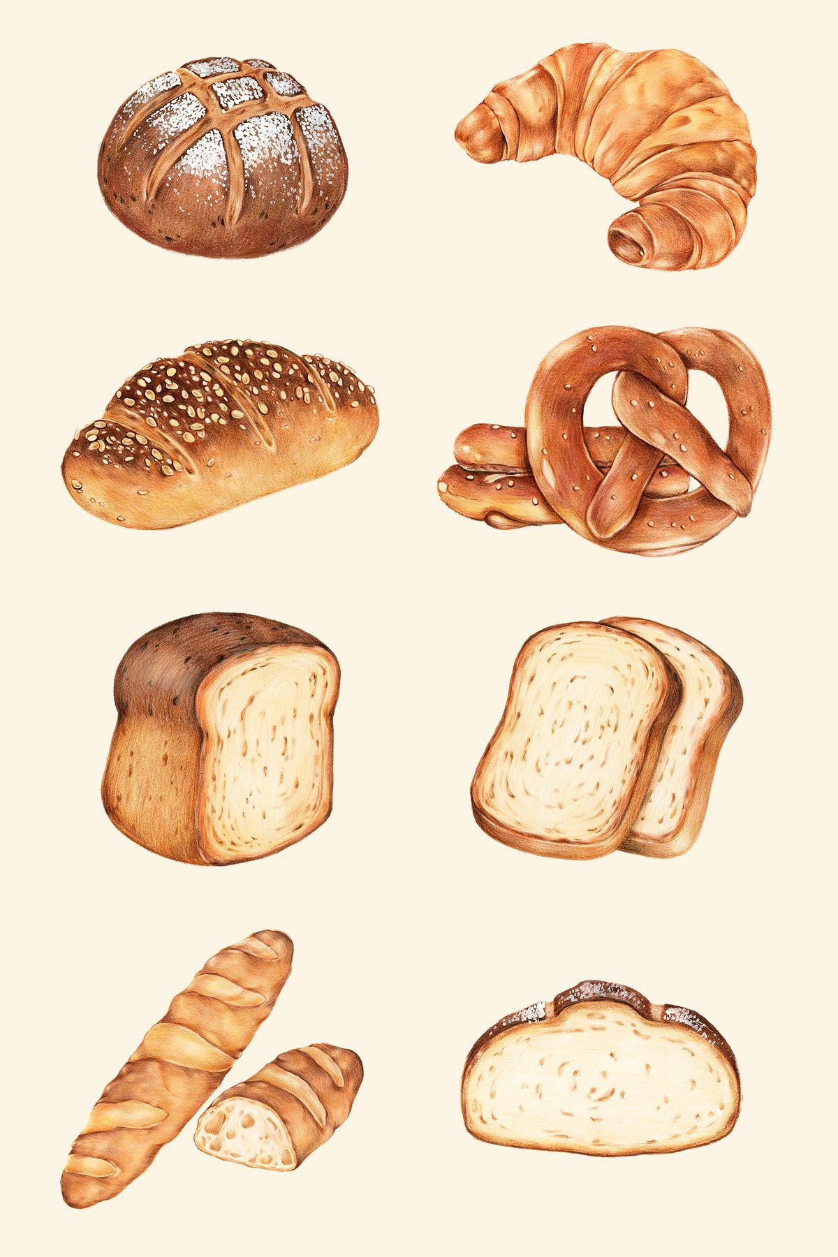 Bread Drawing Picture