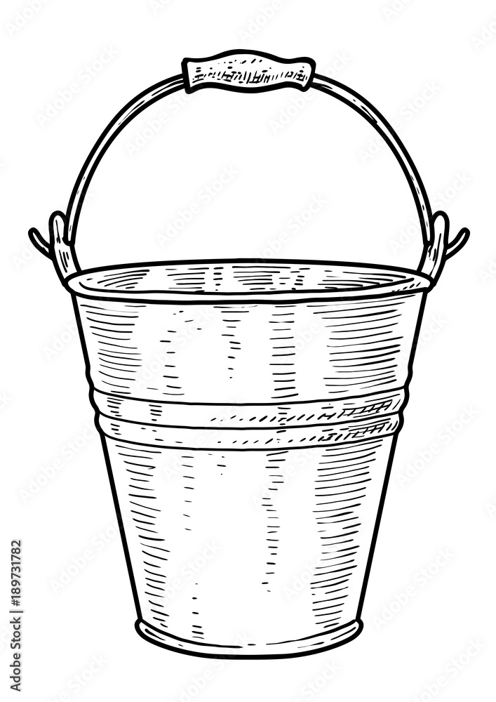 Bucket Drawing Sketch