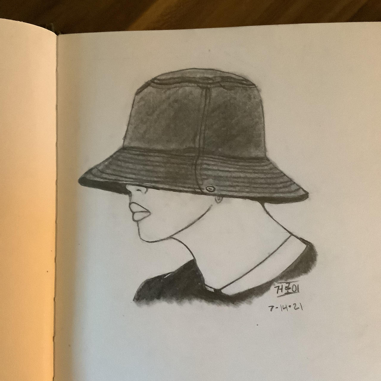 Bucket Hat Drawing Art