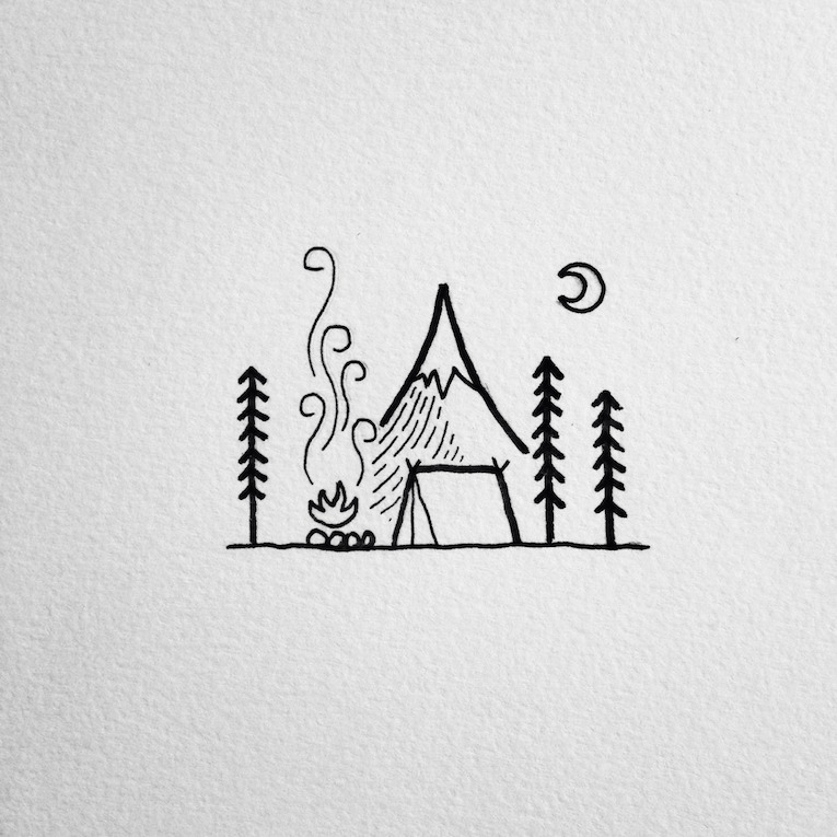 Camping Drawing Pic