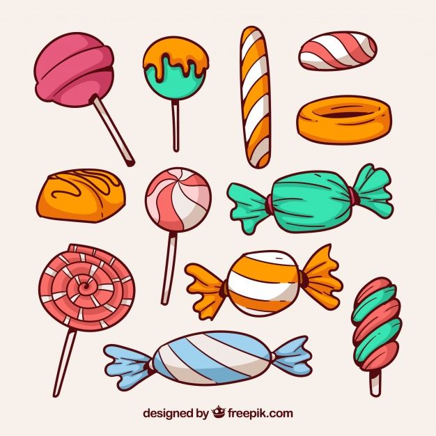 Candies Drawing Realistic