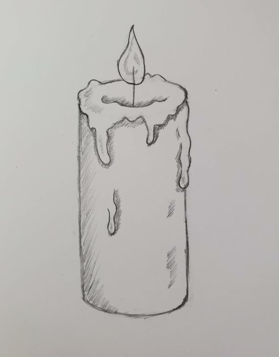 Candle Drawing Art