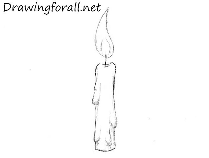 Candle Drawing Realistic
