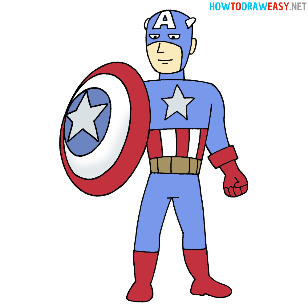 Captain America Cartoon Drawing Pic Drawing Skill Captain America Cartoon Drawing Pic Drawing Skill