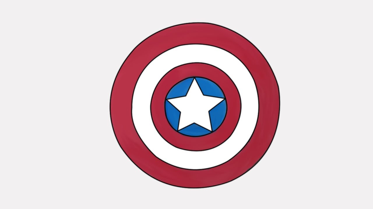 Captain America Shield Drawing Sketch