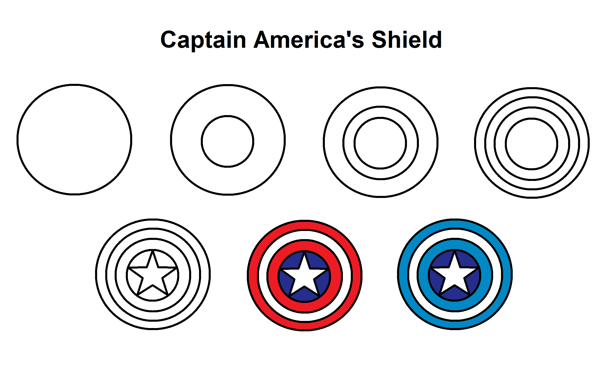 Captain America Shield Drawing