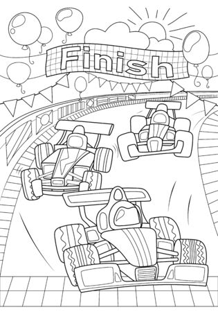 Car Racing Drawing Beautiful Image