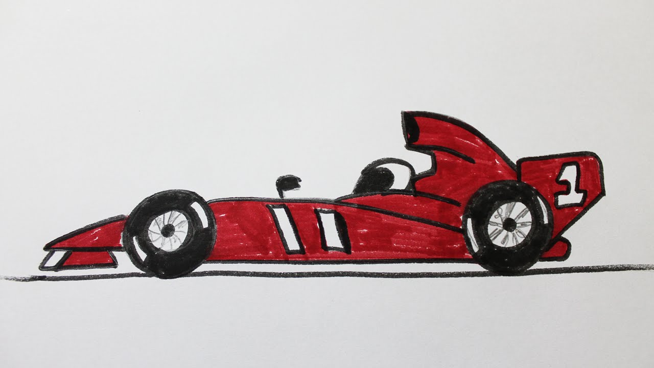 Car Racing Drawing Image