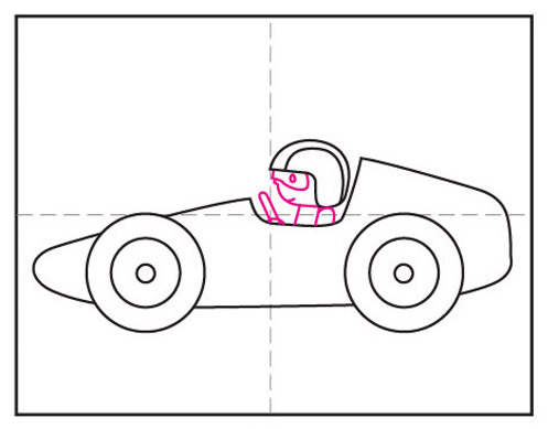 Car Racing Drawing Pic