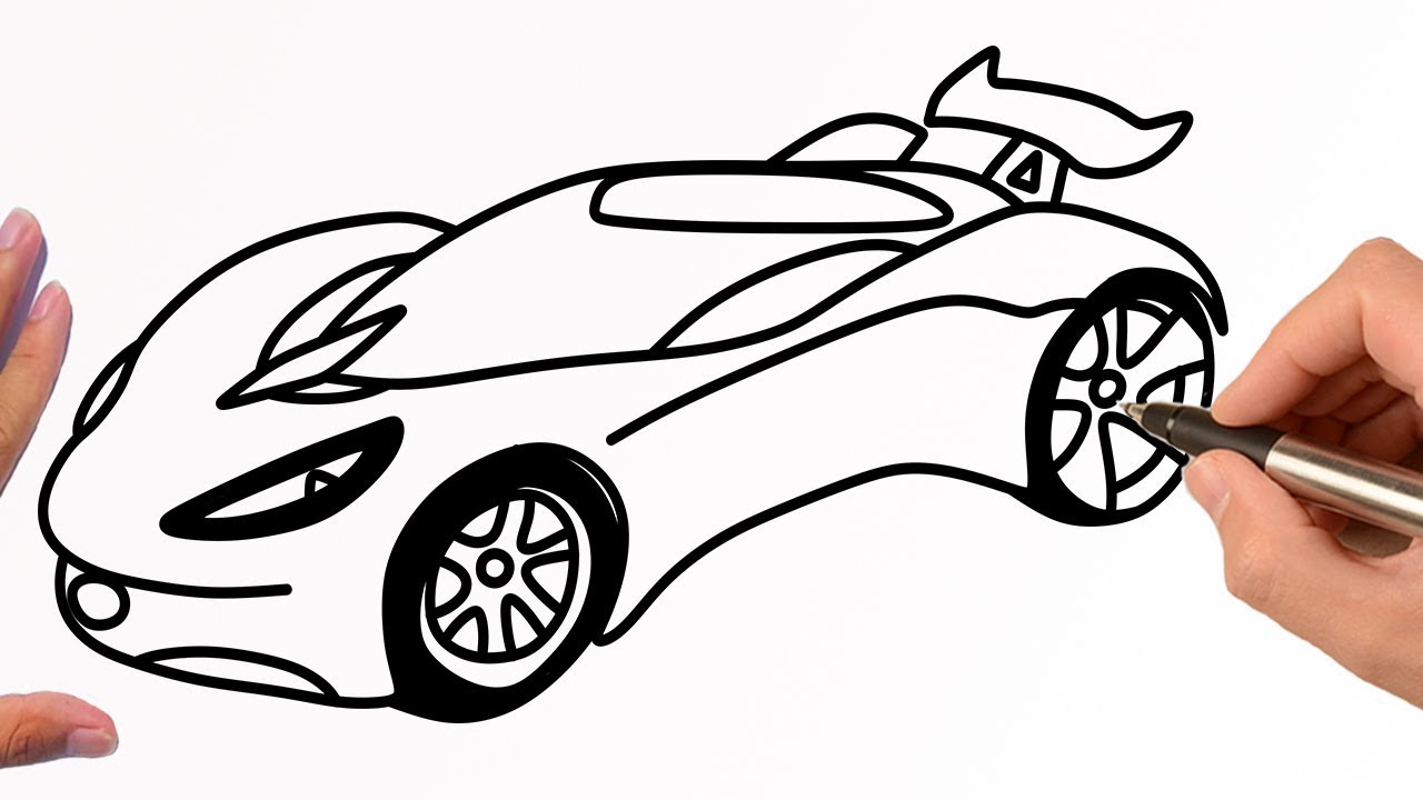 Car Racing Drawing Picture