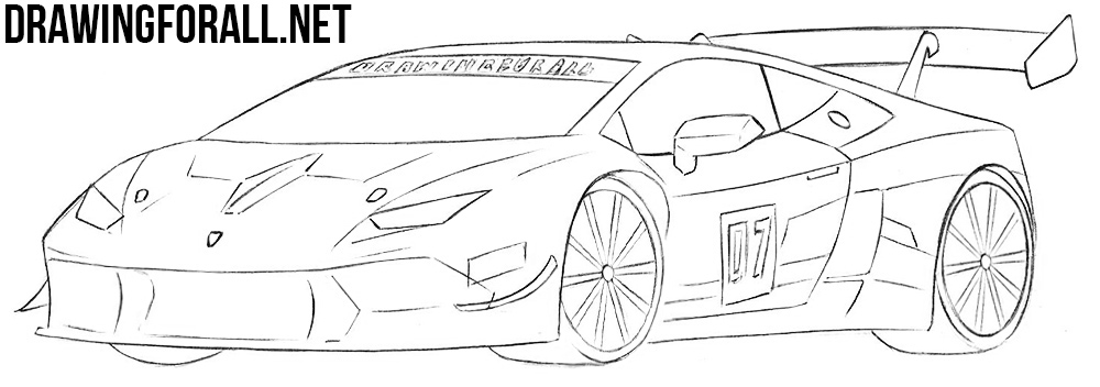 Car Racing Drawing Realistic