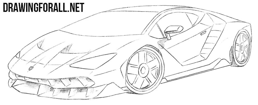 Car Racing Drawing Sketch