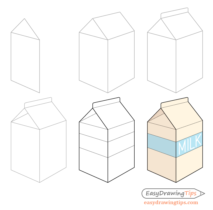 Carton Milk Drawing Art