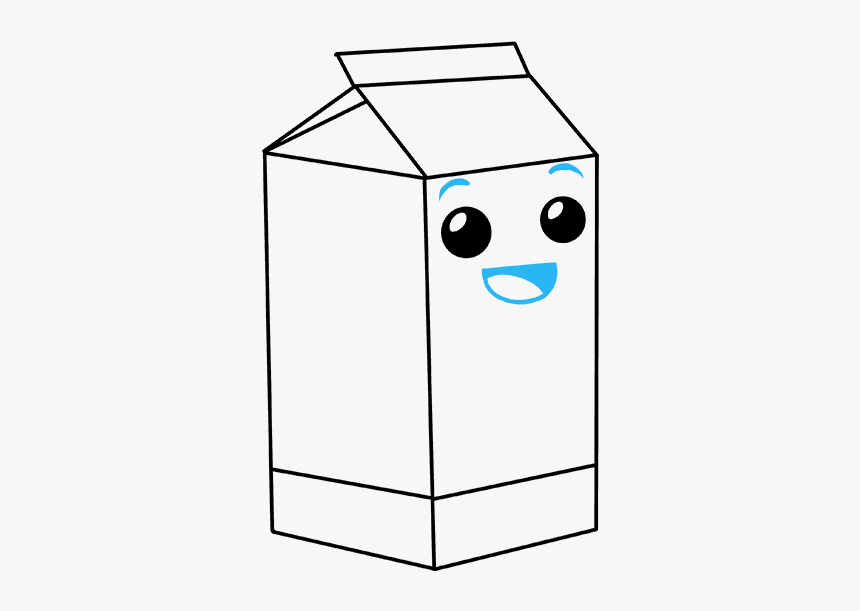 Carton Milk Drawing Sketch
