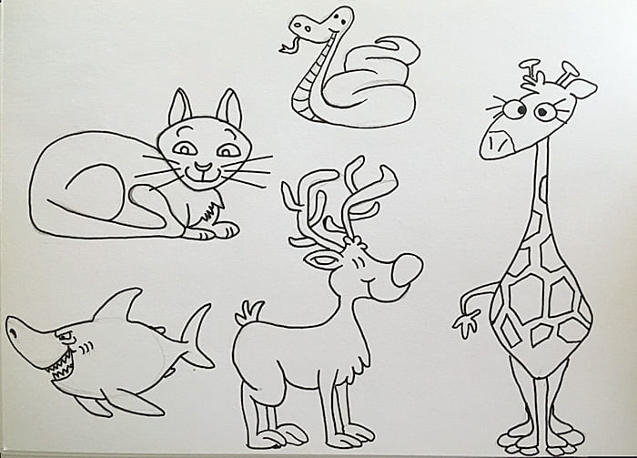 Cartoon Animals Drawing Pics