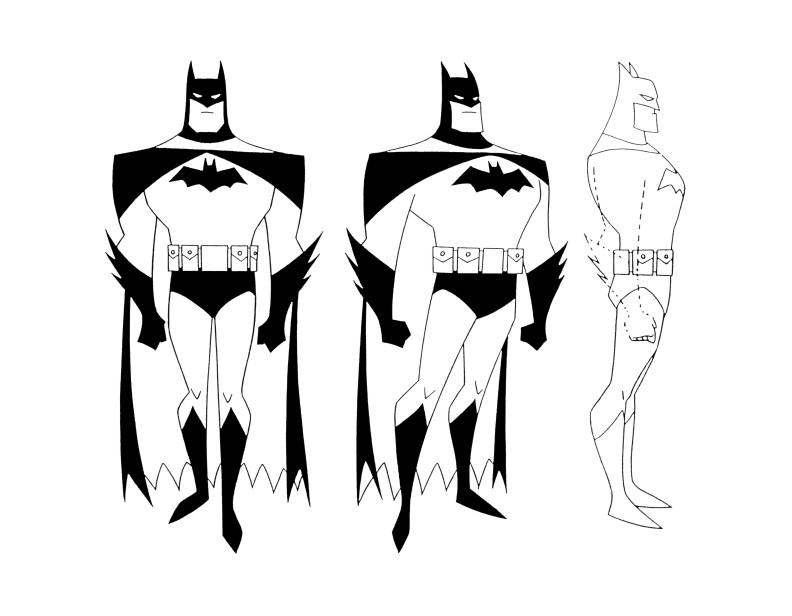 Cartoon Batman Drawing Sketch