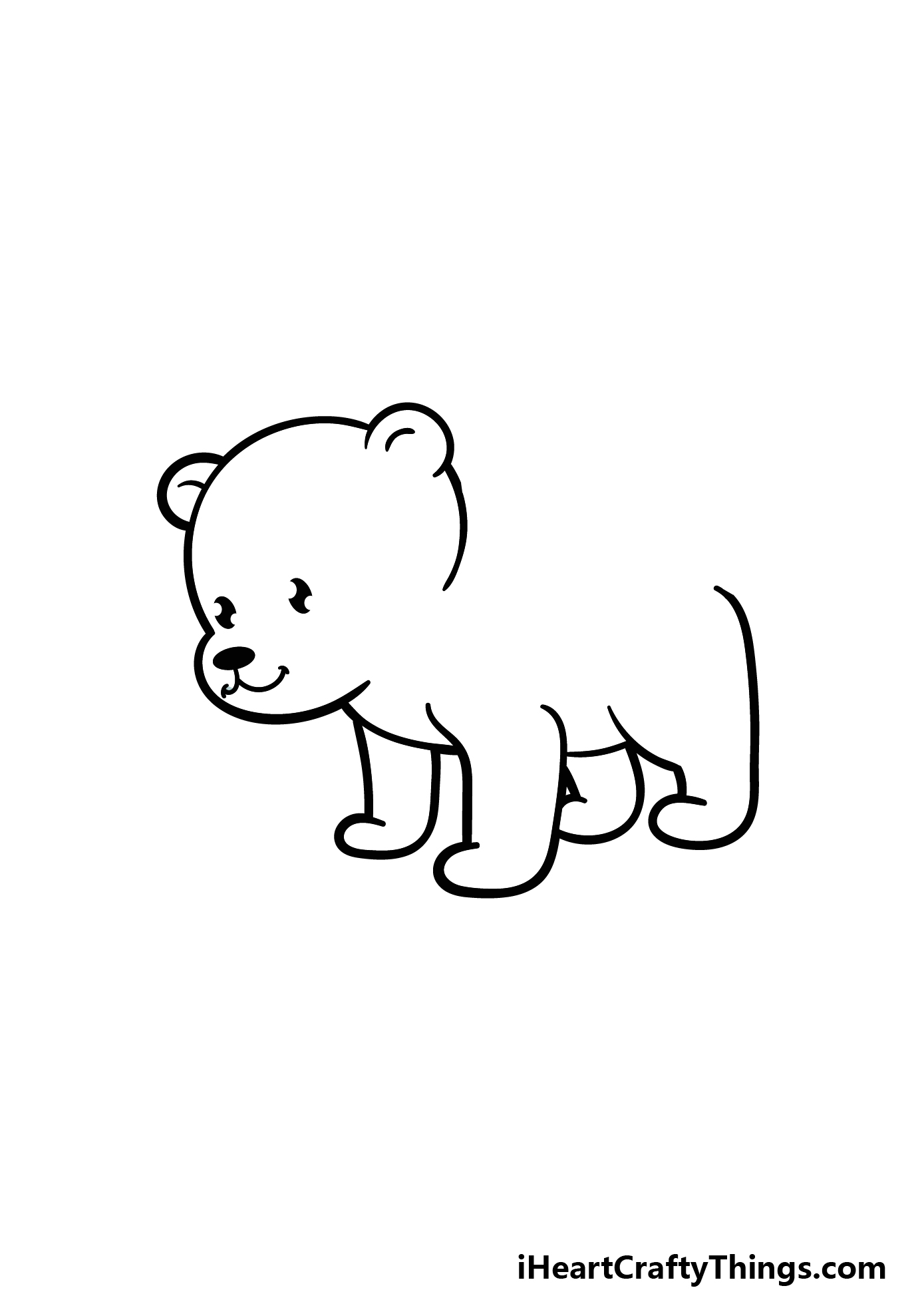 Cartoon Bear Drawing Beautiful Image