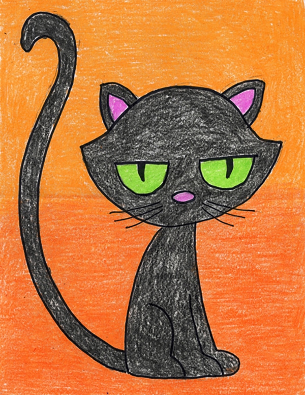Cartoon Cat Drawing Sketch