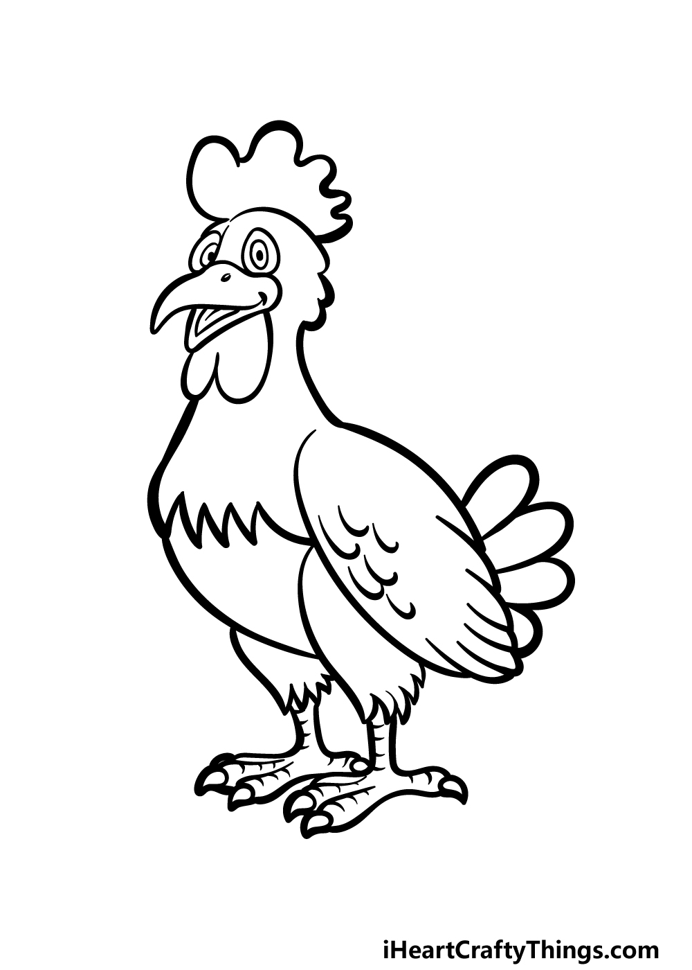 Cartoon Chicken Drawing Art