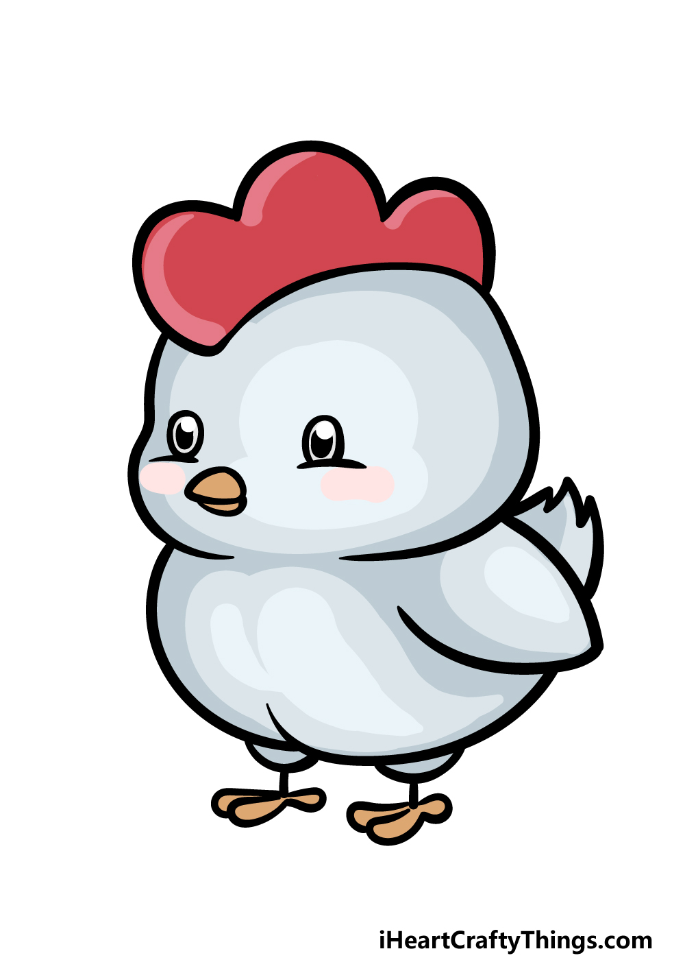 Cartoon Chicken Drawing Image