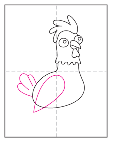 Cartoon Chicken Drawing Pic