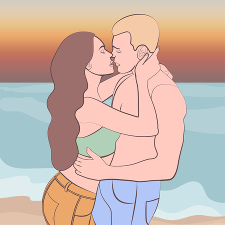 Cartoon Couples Art Drawing