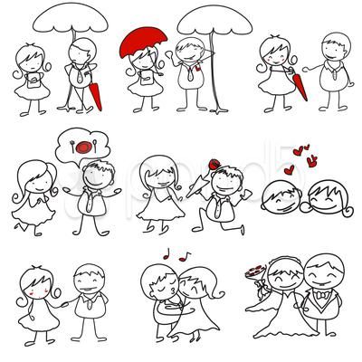Cartoon Couples Drawing Pic