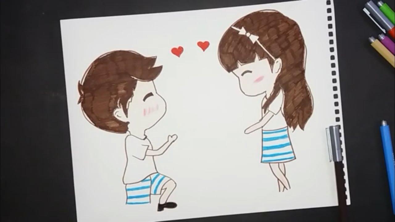 Cartoon Couples Drawing Picture