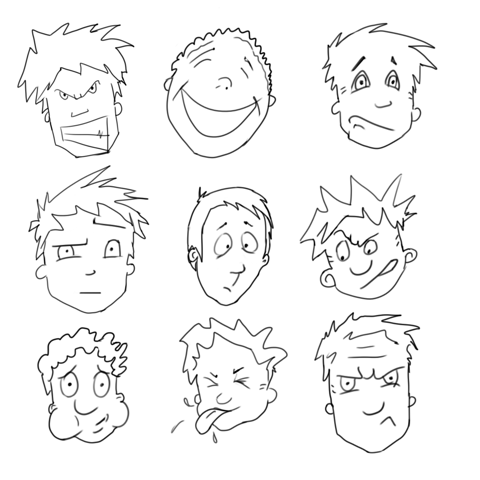 Cartoon Faces Drawing Picture