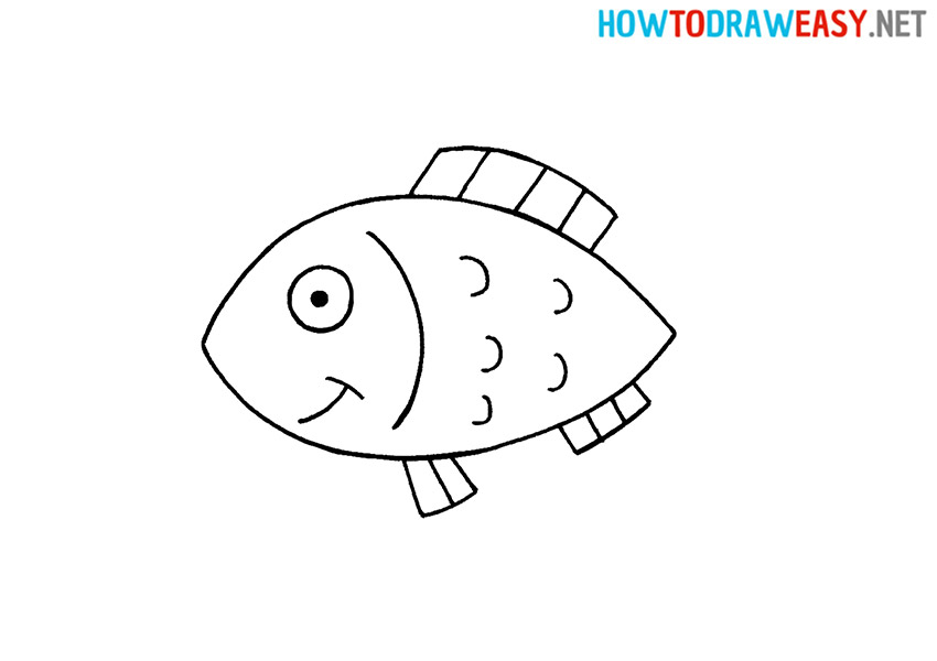 Cartoon Fish Art Drawing