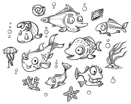Cartoon Fish Drawing Amazing