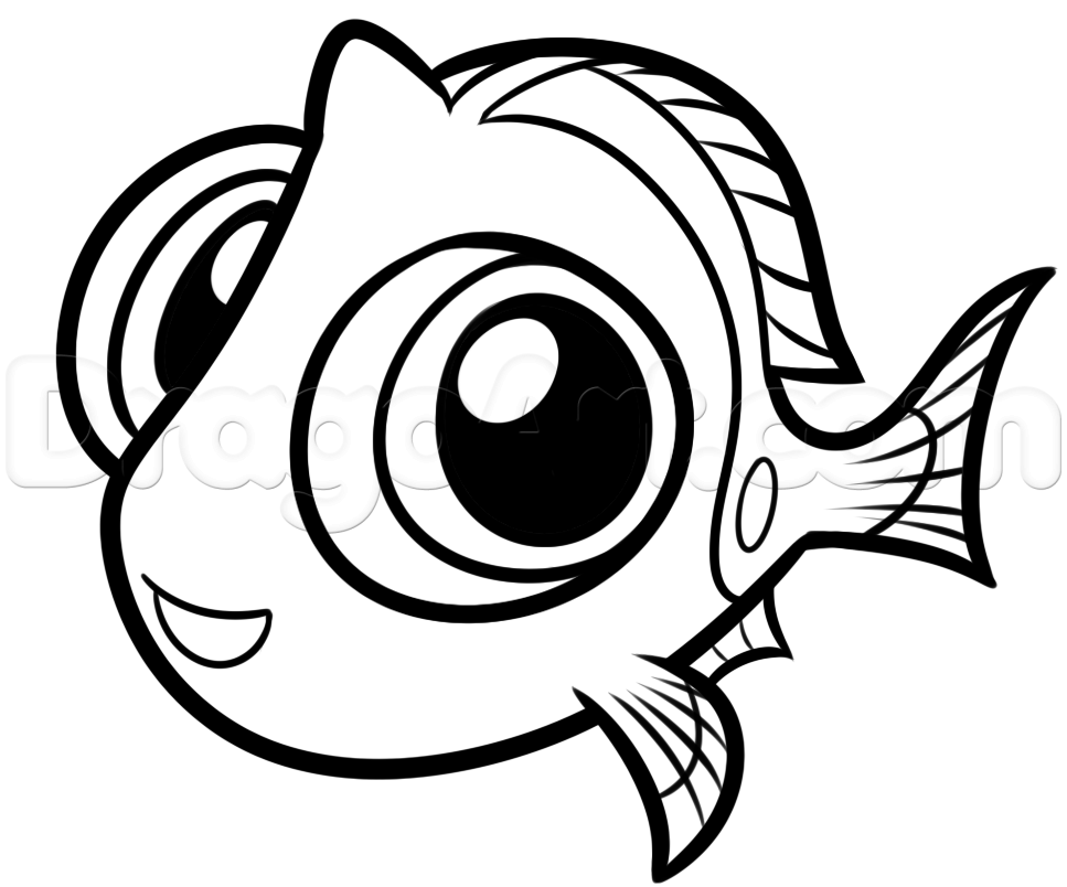 Cartoon Fish Drawing Photo