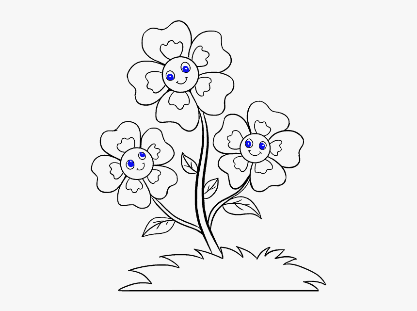 Cartoon Flower Drawing Art
