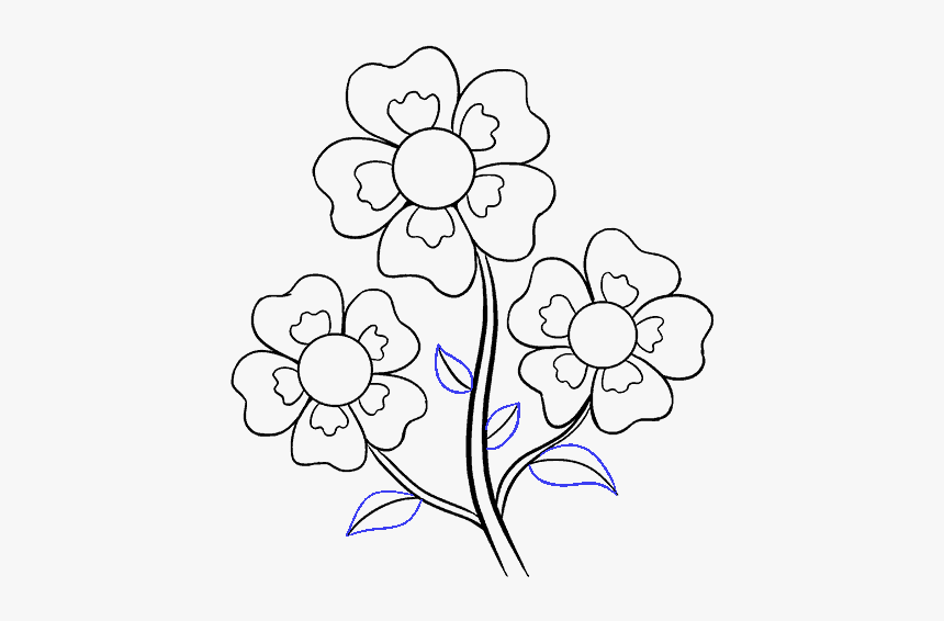 Cartoon Flower Drawing Beautiful Image