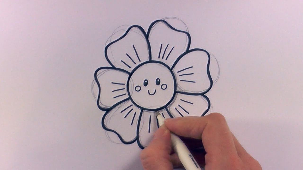 Cartoon Flower Drawing Realistic