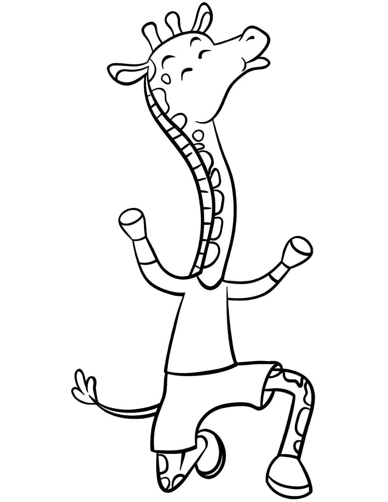 Cartoon Giraffe Drawing Image