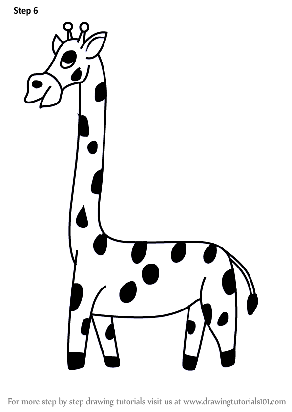 Cartoon Giraffe Drawing Pic