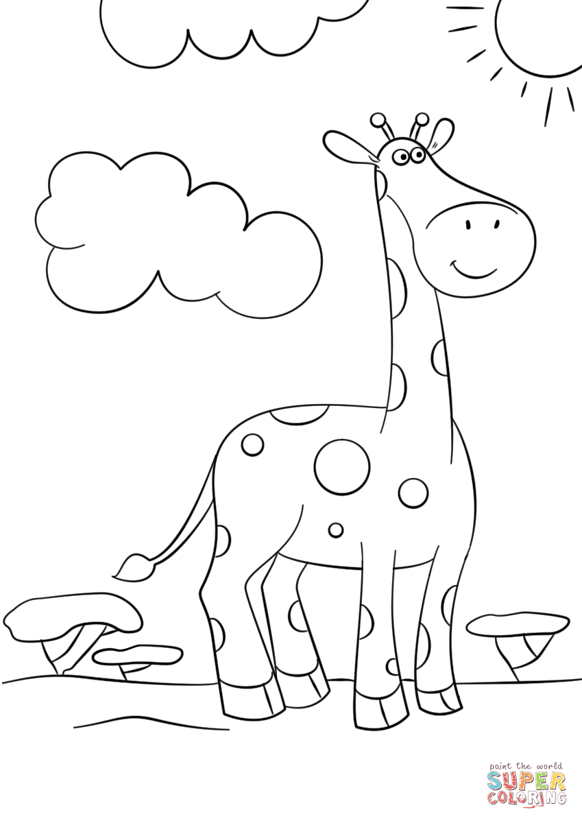 Cartoon Giraffe Drawing Pics