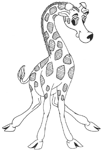 Cartoon Giraffe Drawing Sketch