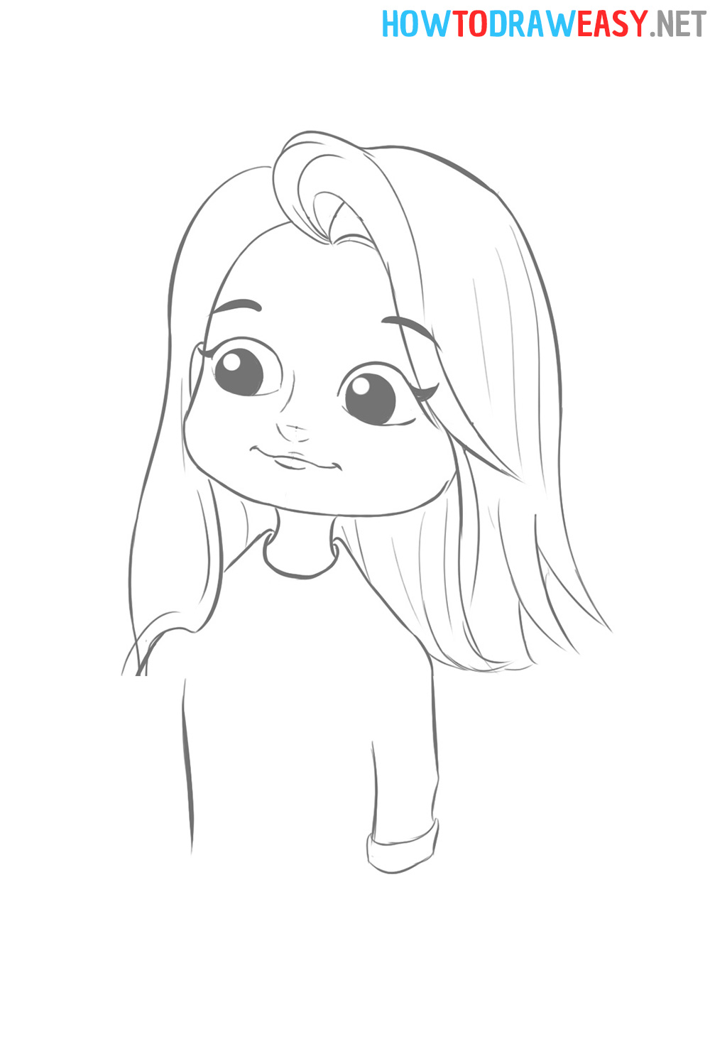 Cartoon Girl Drawing Photo
