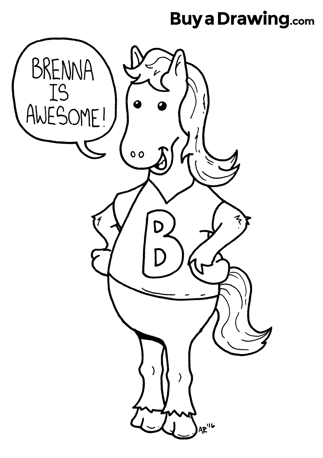 Cartoon Horse Art Drawing