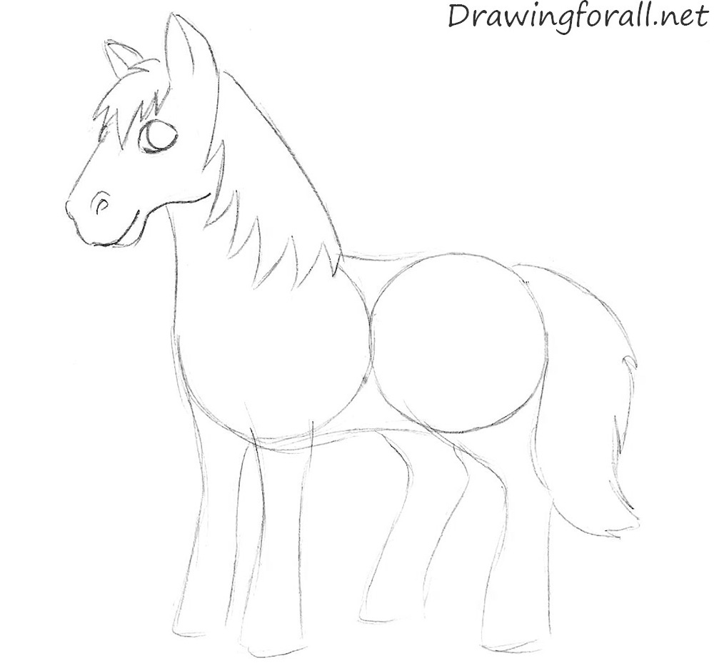 Cartoon Horse Drawing Sketch