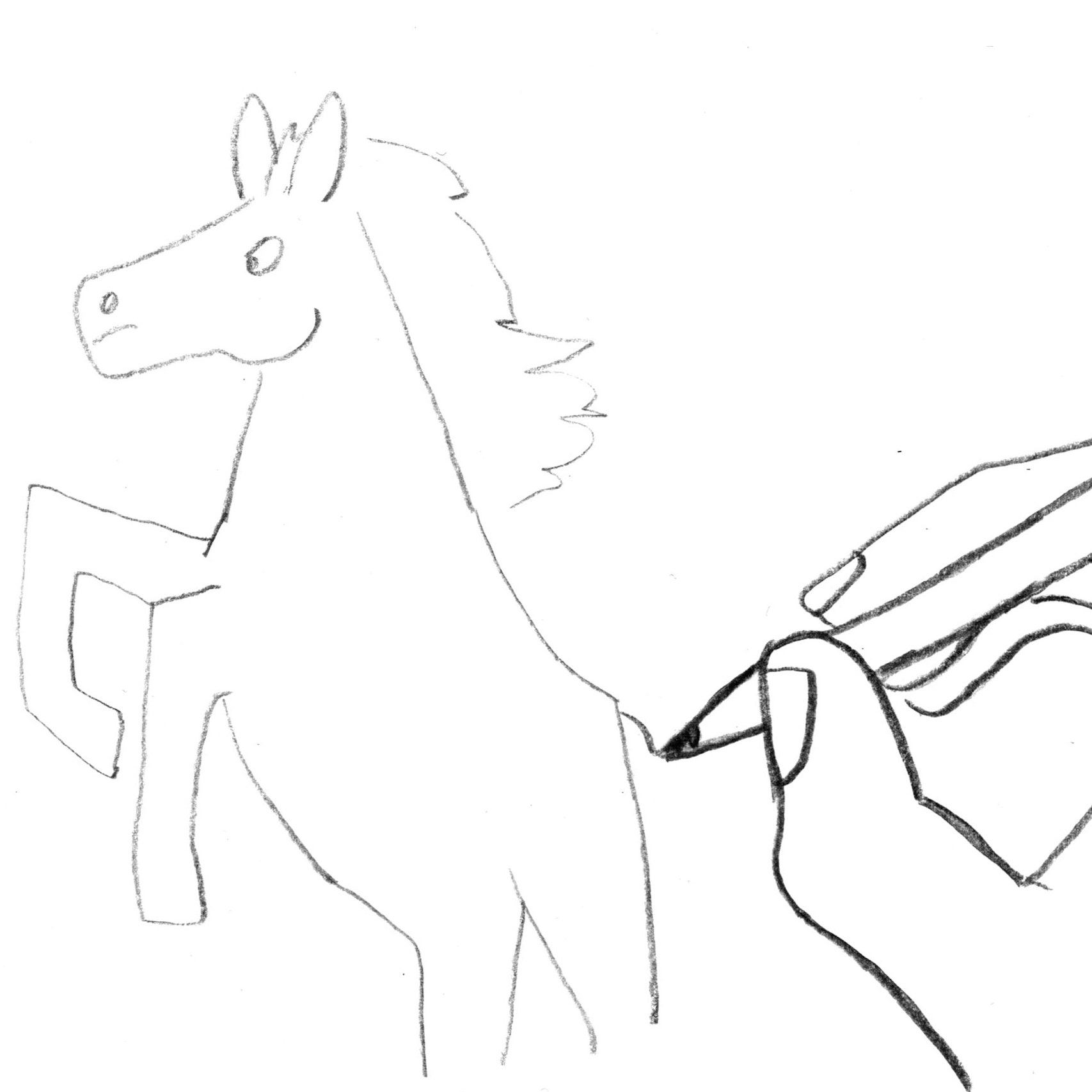 Cartoon Horses Drawing Beautiful Image