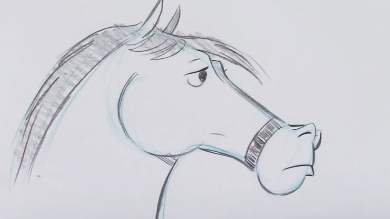 Cartoon Horses Drawing High-Quality