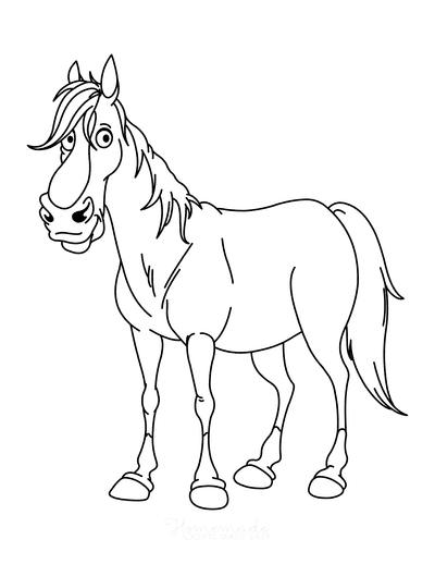 Cartoon Horses Drawing Pics