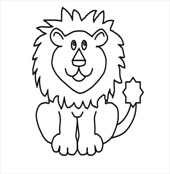 Cartoon Lion Art Drawing
