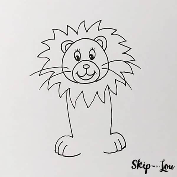 Cartoon Lion Drawing Art